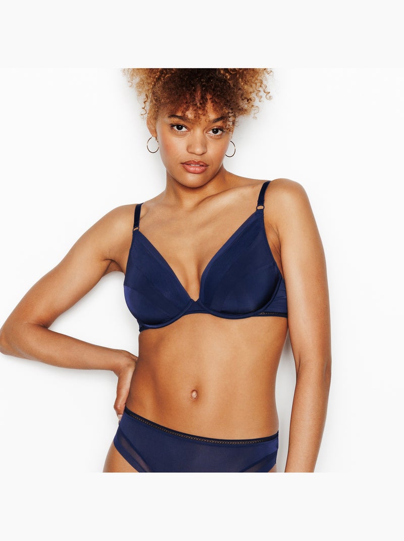 Soutien-gorge ampliforme micro Ginny - RougeGorge Lingerie Bleu marine - Kiabi