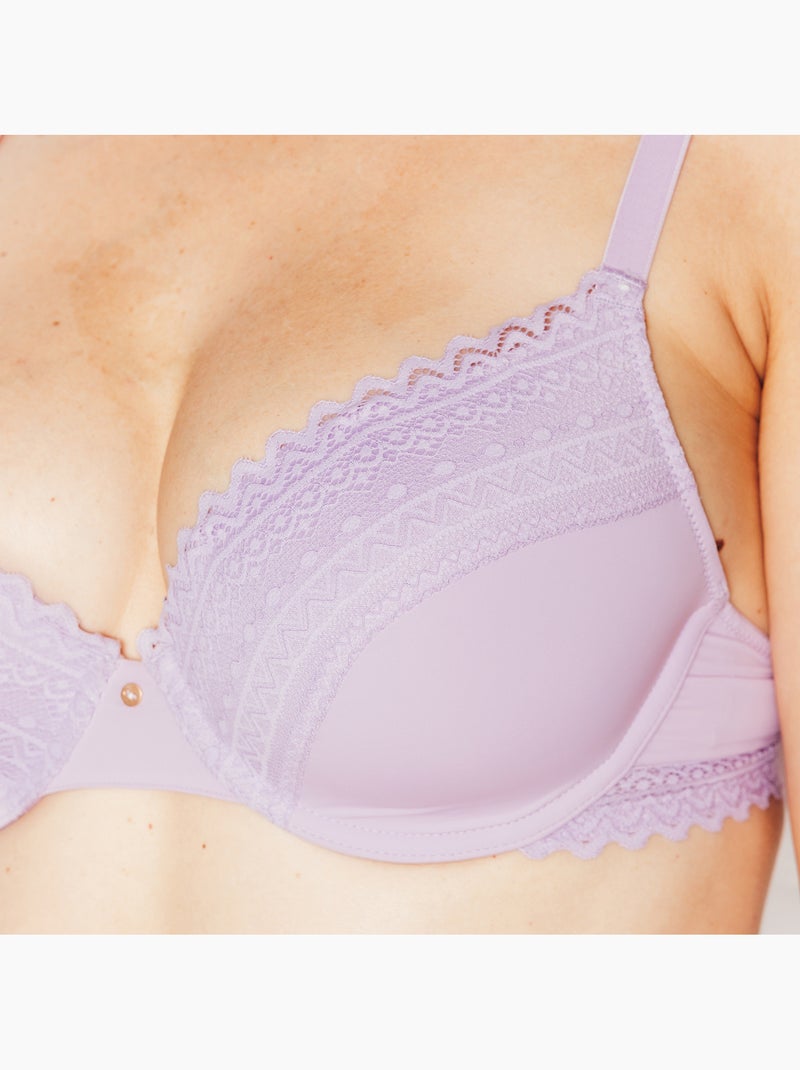 Soutien-gorge ampliforme microfibre Douce - RougeGorge Lingerie Mauve lilas - Kiabi