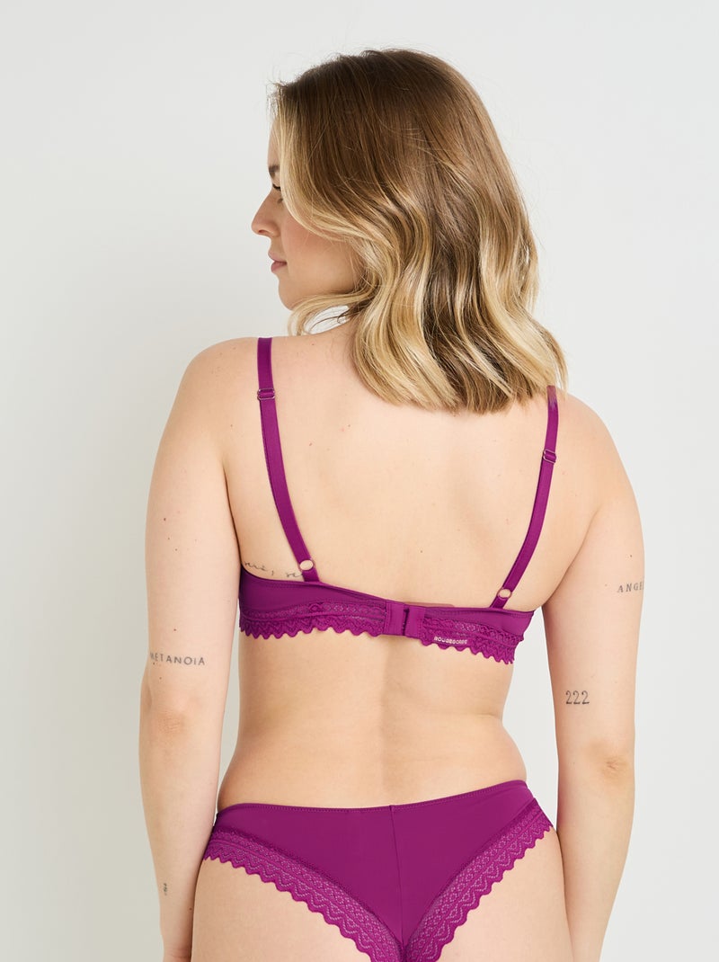Soutien-gorge ampliforme microfibre Douce - RougeGorge Lingerie Violet - Kiabi