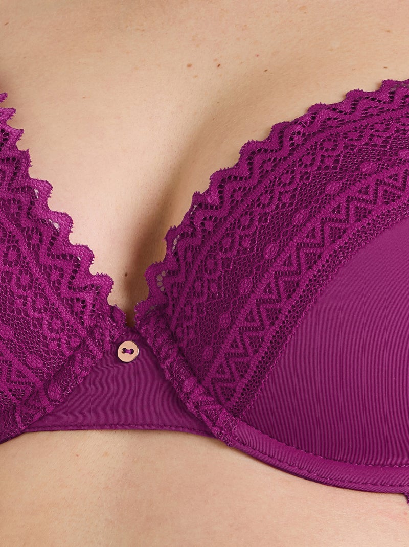 Soutien-gorge ampliforme microfibre Douce - RougeGorge Lingerie Violet - Kiabi