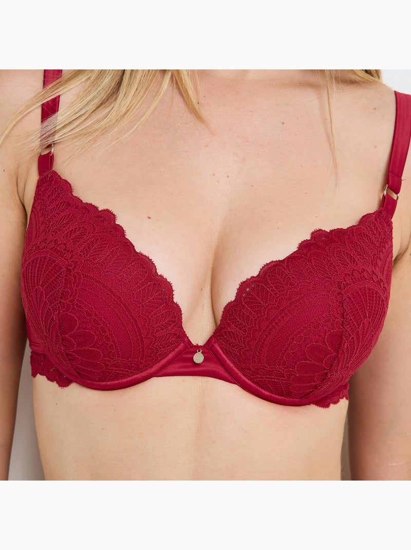 Soutien-gorge ampliforme push-up Gladys - RougeGorge Lingerie Rouge - Kiabi