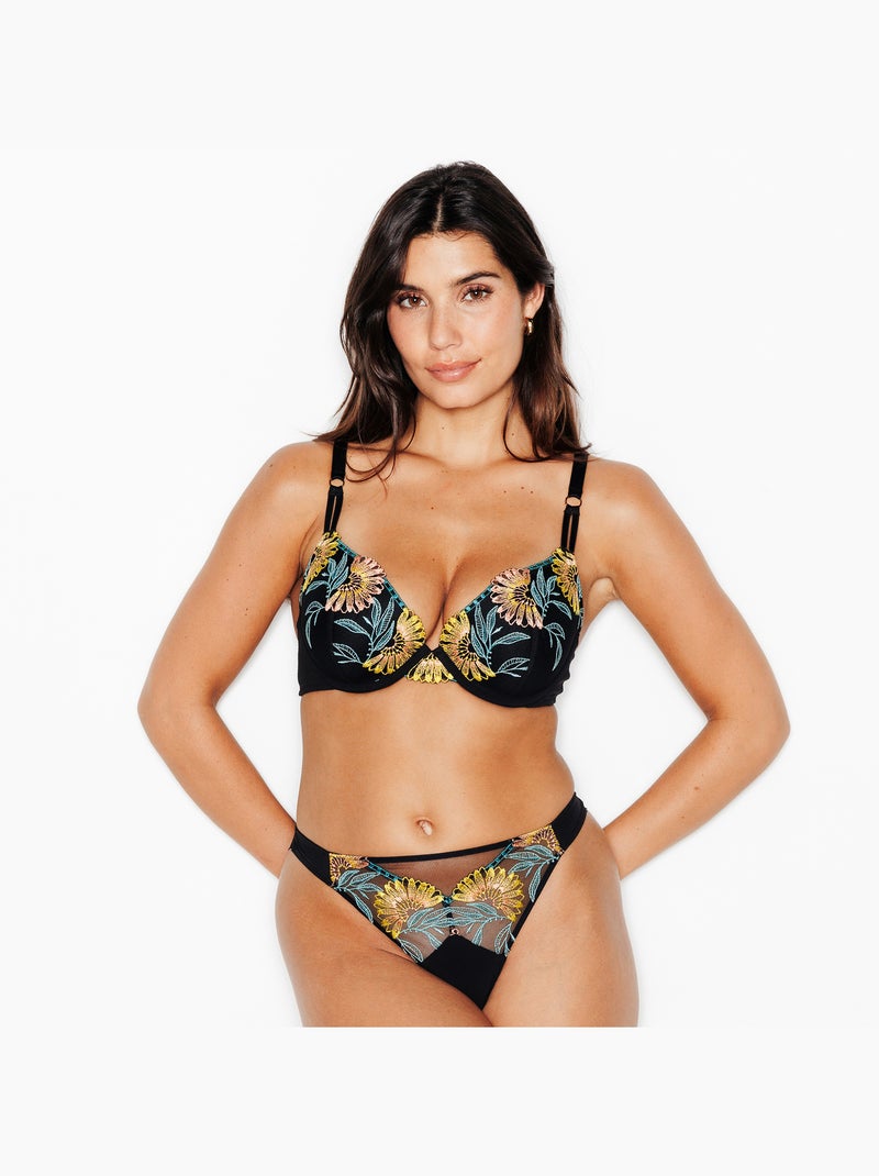 Soutien-gorge ampliforme push-up Jalicia - RougeGorge Lingerie Noir Multicolore - Kiabi