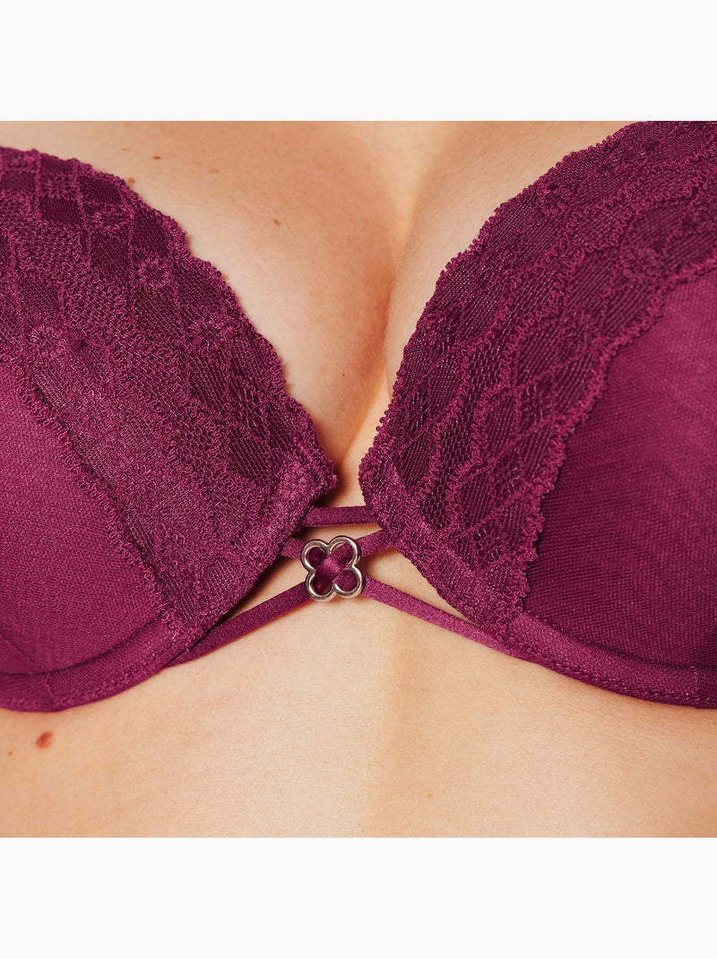 Soutien-gorge ampliforme push-up Jess - RougeGorge Lingerie Bordeaux - Kiabi