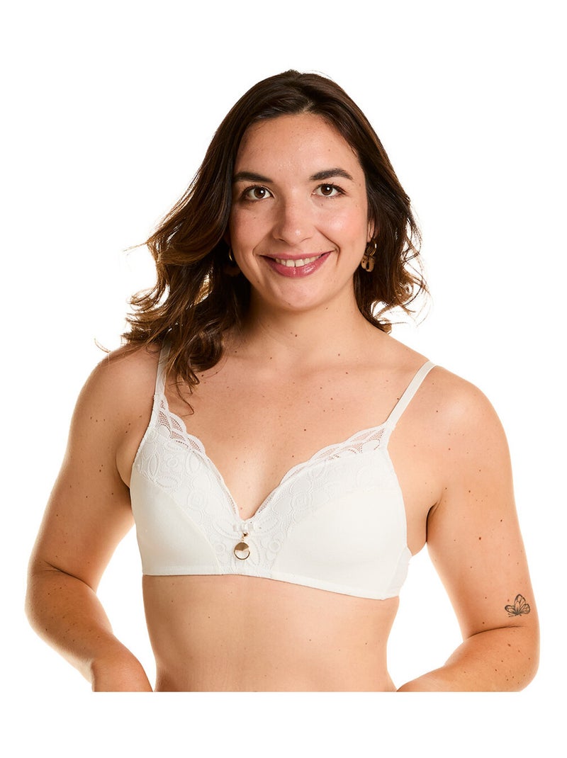 Soutien-gorge ampliforme souple EDITO - Pomm'Poire Blanc - Kiabi