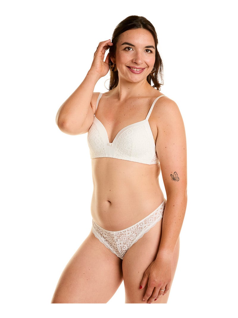 Soutien-gorge ampliforme souple ETERNELLE - Pomm'Poire Blanc - Kiabi