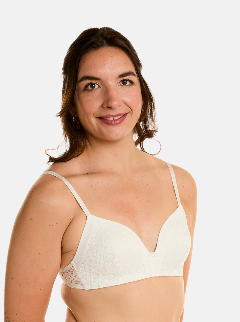 Soutien-gorge ampliforme souple ETERNELLE - Pomm'Poire Blanc - Kiabi