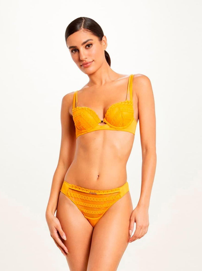 Soutien-gorge ampliforme ZELIE - Morgan Lingerie Jaune - Kiabi