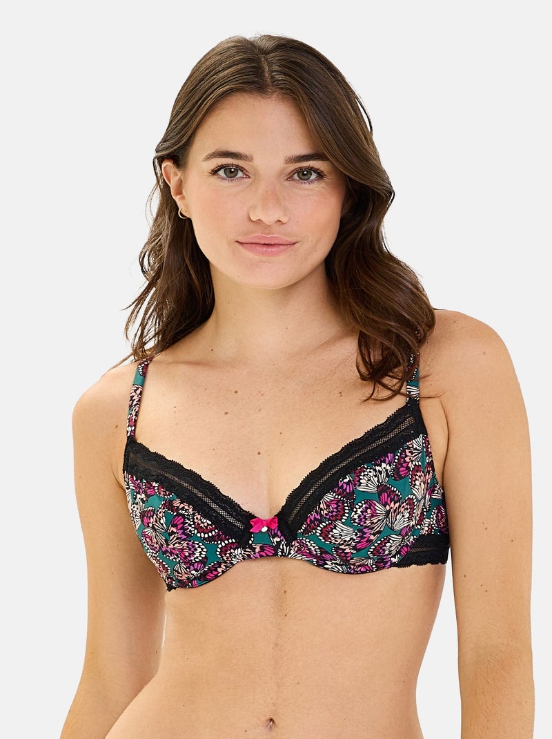 Soutien-gorge Amusante Billet Doux Noir / Vert / Rouge - Kiabi