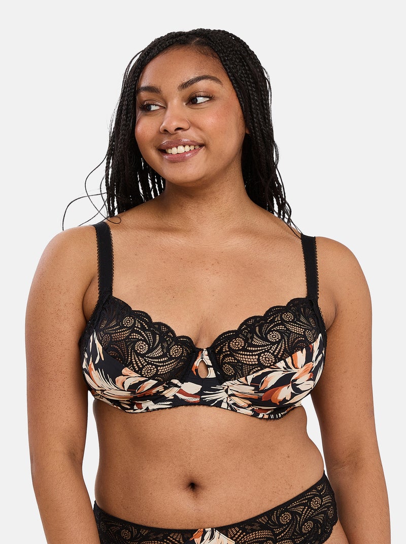 Soutien-gorge Ariane Fantaisy Sans Complexe Noir Marron - Kiabi