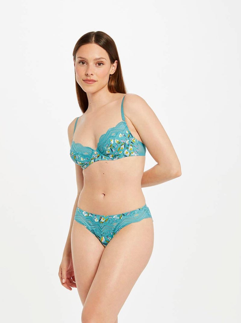 Soutien-gorge armature CANDICE - Morgan Bleu turquoise - Kiabi