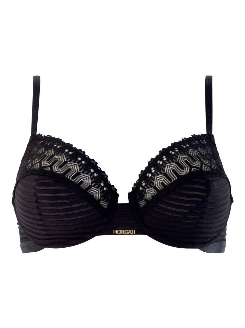 Soutien-gorge armature CELIA - Morgan Lingerie Noir - Kiabi