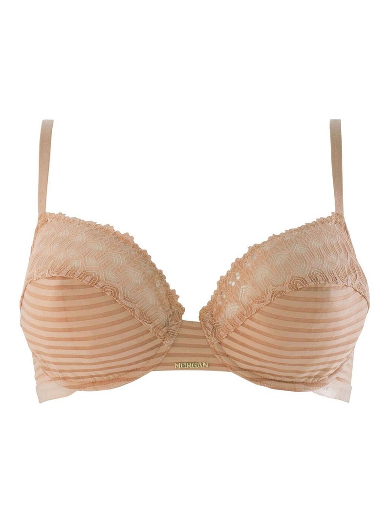 Soutien-gorge armature CELIA - Morgan Lingerie Rose - Kiabi