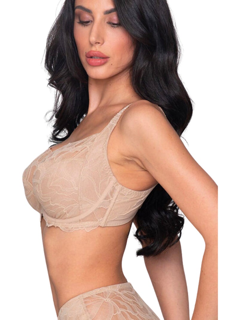 Soutien-gorge armaturé emboîtant MELODY Beige - Kiabi