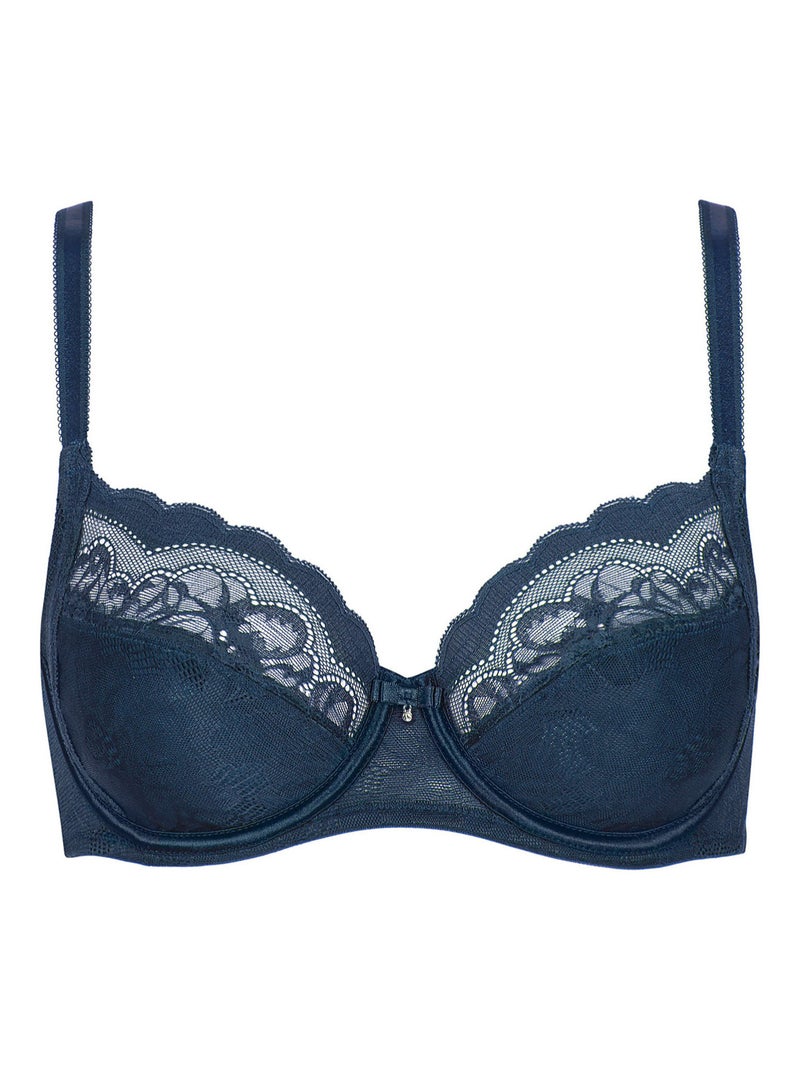 Soutien-gorge armaturé EVELYN B à E Bleu marine - Kiabi