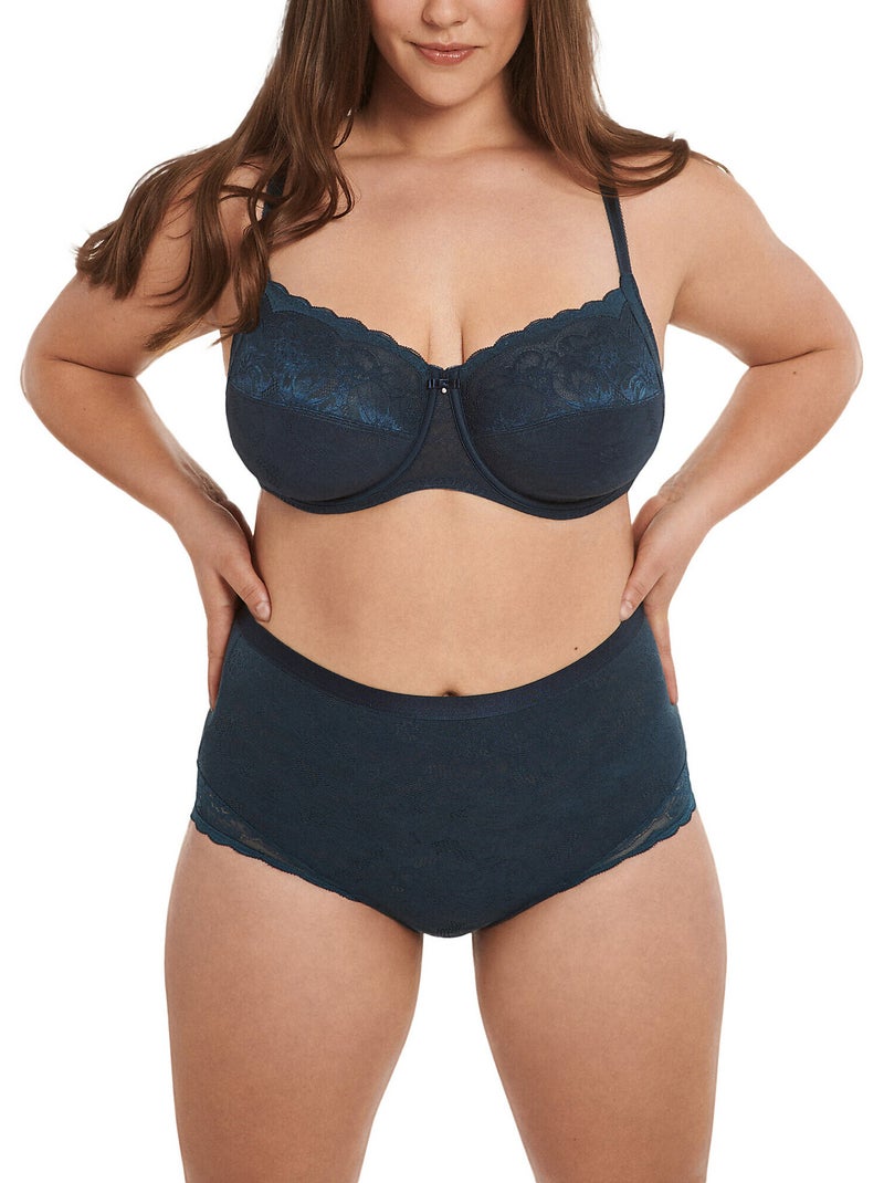 Soutien-gorge armaturé EVELYN F, G Bleu marine - Kiabi