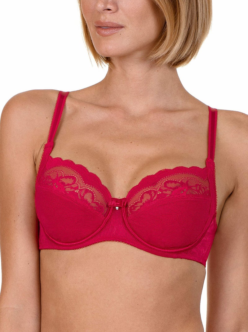 Soutien-gorge armaturé Evelyn rouge B à E Rouge - Kiabi