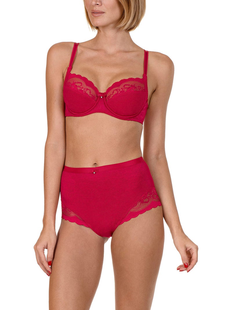 Soutien-gorge armaturé EVELYN rouge F, G Rouge - Kiabi