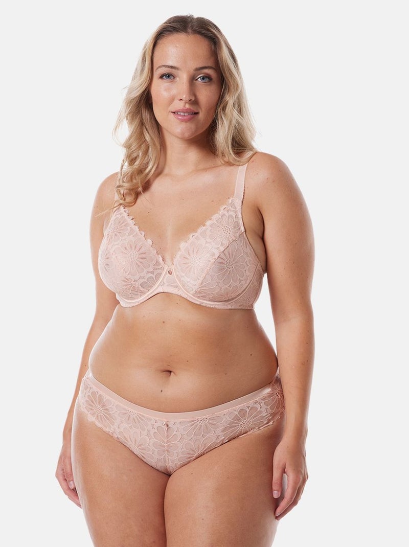 Soutien-gorge armature grand maintien ACQUISE - Brigitte Bardot Lingerie Rose - Kiabi