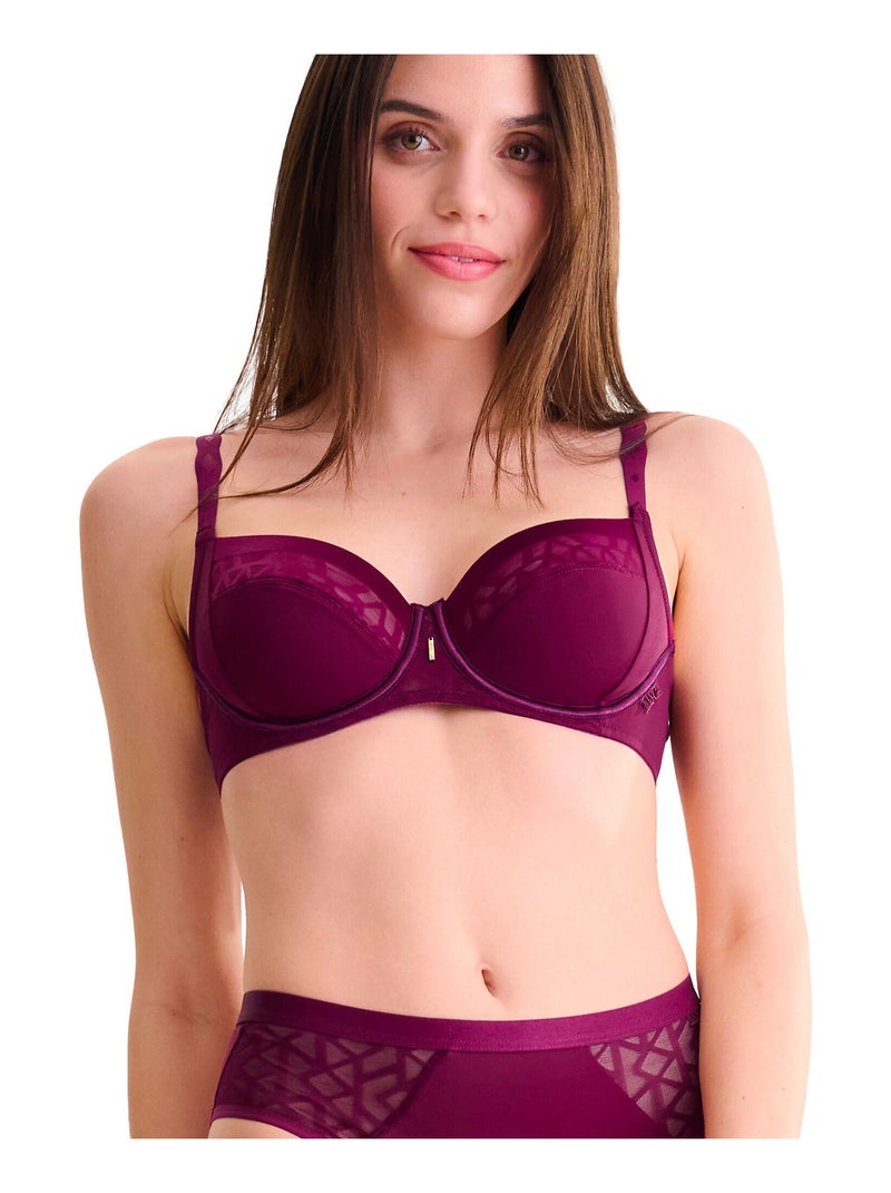 Soutien-gorge armaturé grandes tailles Opal Magenta - Kiabi