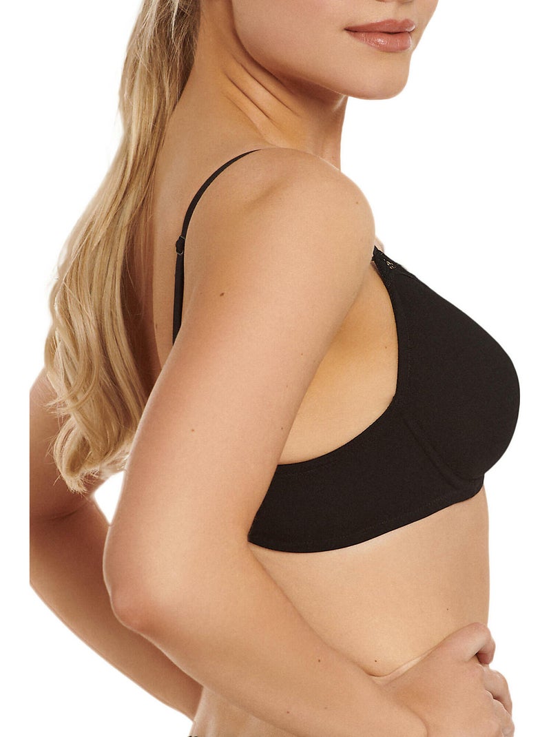 Soutien-gorge armaturé INES Noir - Kiabi