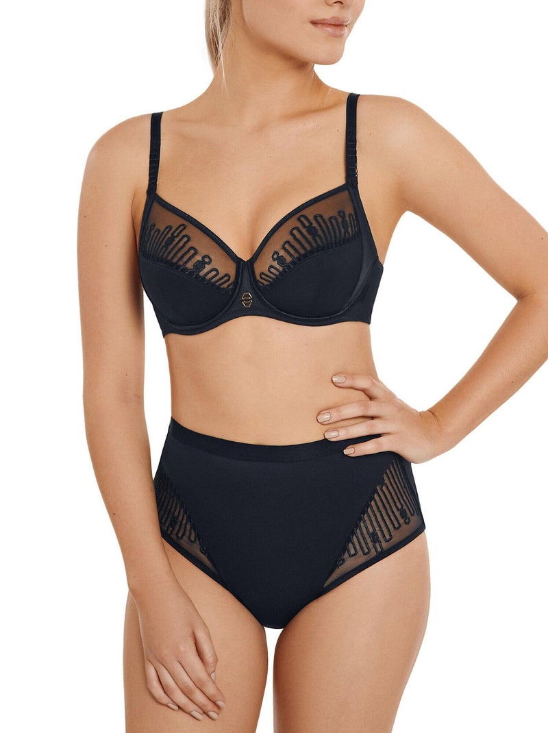 Soutien-gorge armaturé Ivonne B à E Gris foncé - Kiabi