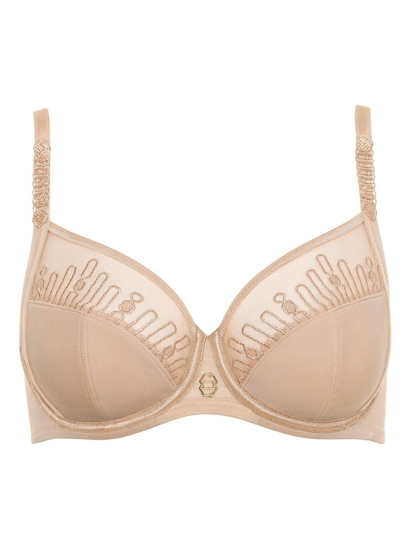 Soutien-gorge armaturé Ivonne F à H Beige - Kiabi