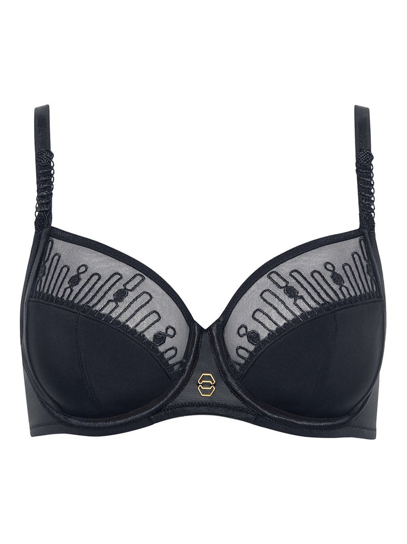 Soutien-gorge armaturé Ivonne F à H Gris foncé - Kiabi