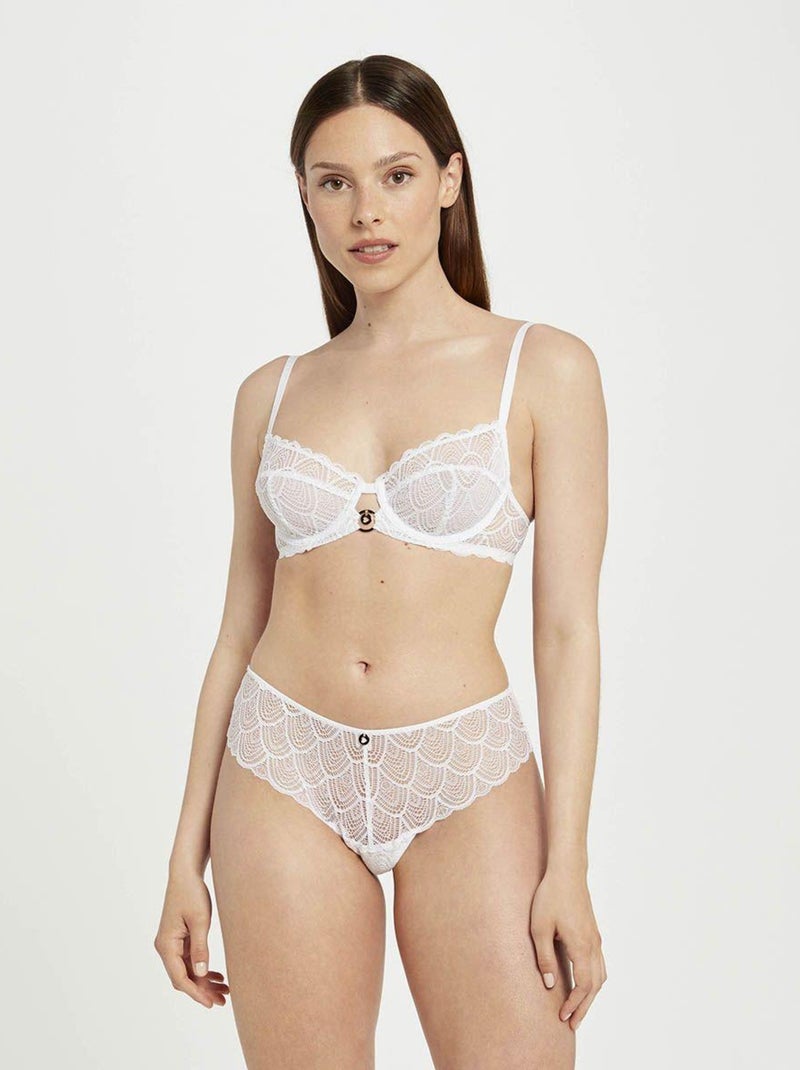 Soutien-gorge armature JUSTINE DENTELLE - Morgan Lingerie Blanc - Kiabi