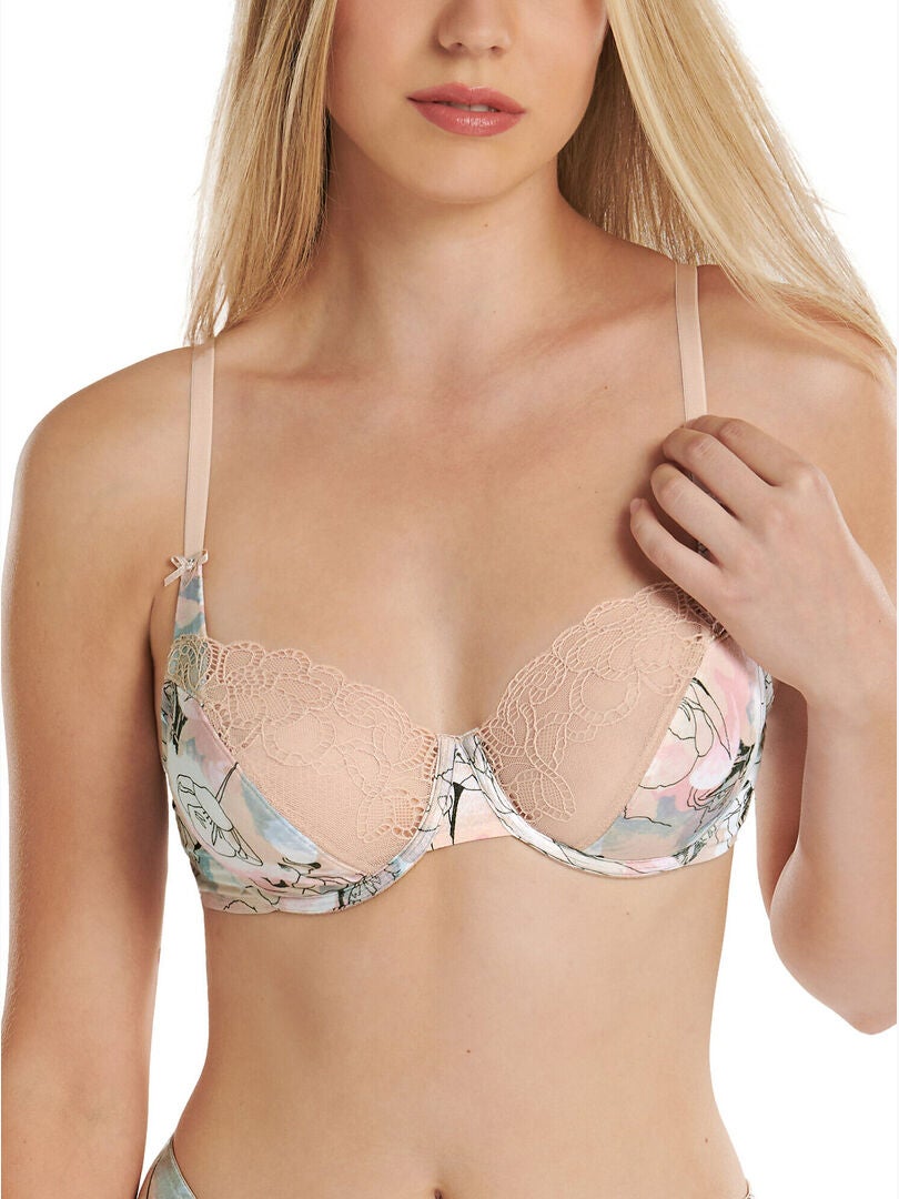 Soutien-gorge Armature Lou Multicolore - Taille 85B, Soie Et Dentelle De Calais, Modèle 12579JAZ, Neuf Avec étiquettes