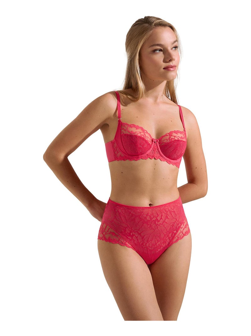 Soutien-gorge armaturé Naty Orange corail - Kiabi