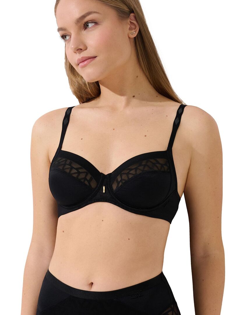 Soutien-gorge Balconnet à Armatures Pari Pari - Taille 90E Et 95E, Noir, Neuf Avec Étiquettes