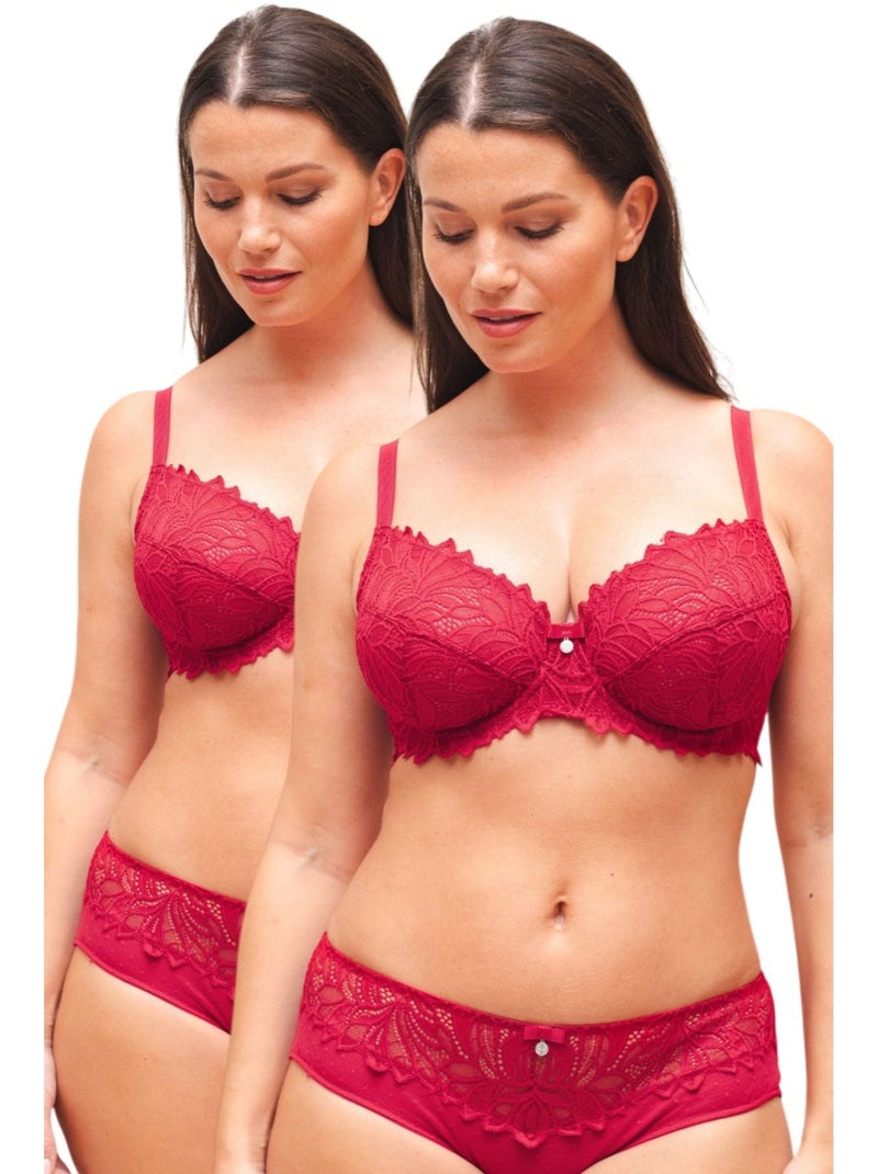 Soutien-gorge Armature Rosana Lot De 2 | Gerard Pasquier Rouge - Kiabi