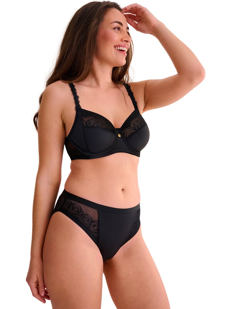 Soutien-gorge armaturé RUBY Noir - Kiabi