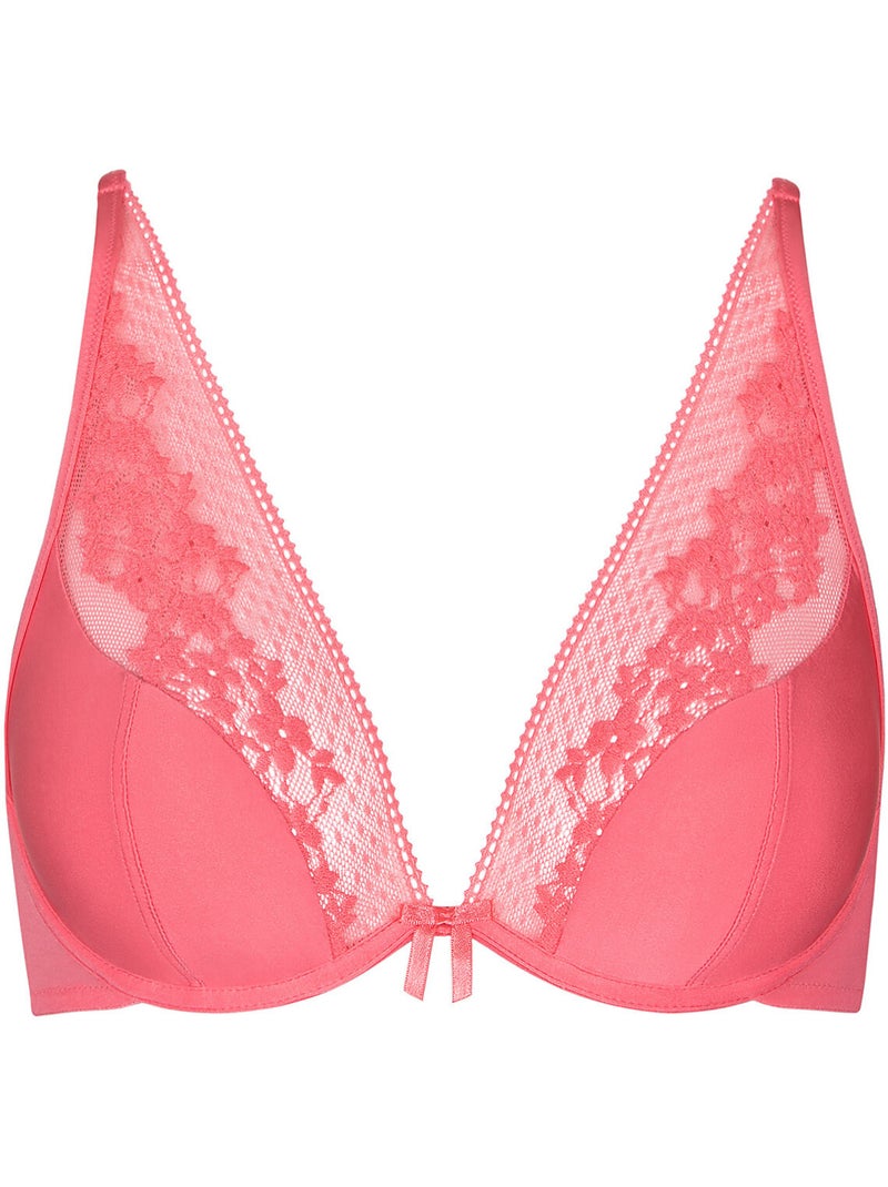Soutien-gorge armaturé Sassy Orange corail - Kiabi