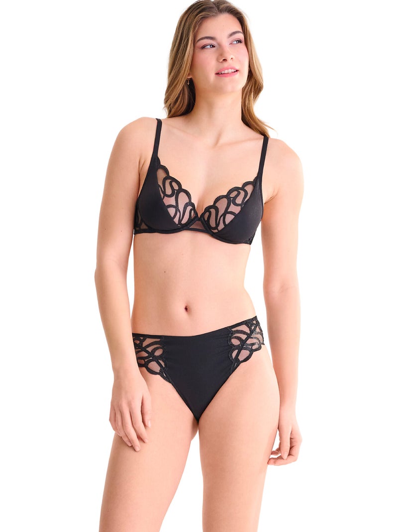 Soutien-gorge armaturé SHINY SECRET Noir - Kiabi