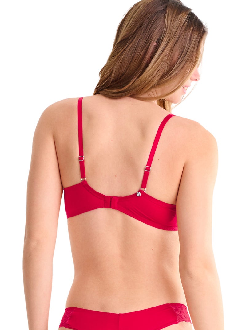 Soutien-gorge armaturé sugarlace Rouge - Kiabi