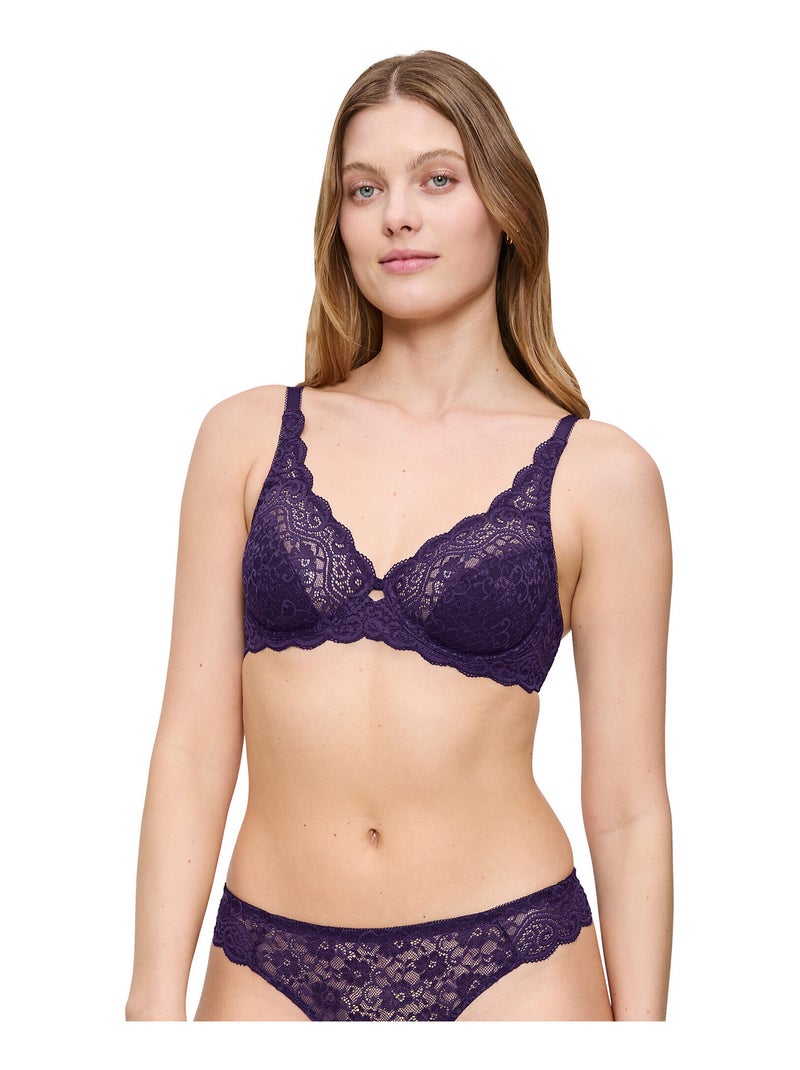 Soutien-gorge armaturé W AMOURETTE Violet prune - Kiabi