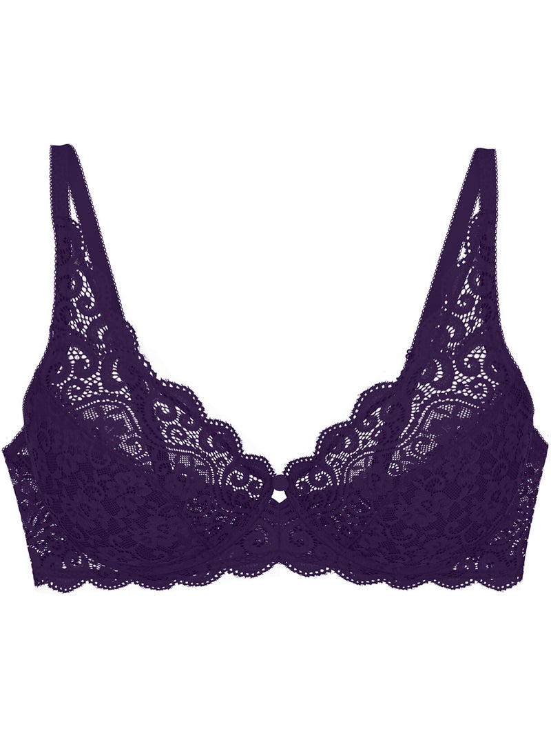 Soutien-gorge armaturé W AMOURETTE Violet prune - Kiabi
