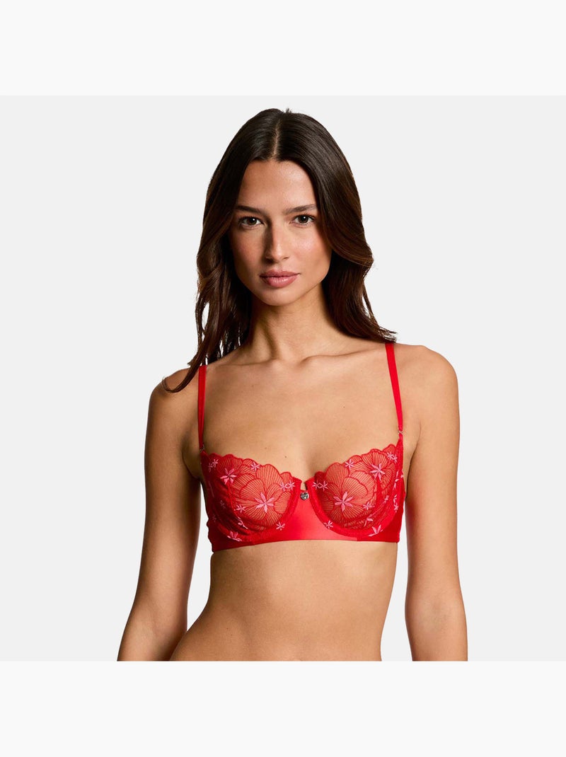 Soutien-gorge armatures AMANDINE - Morgan Lingerie Rouge - Kiabi