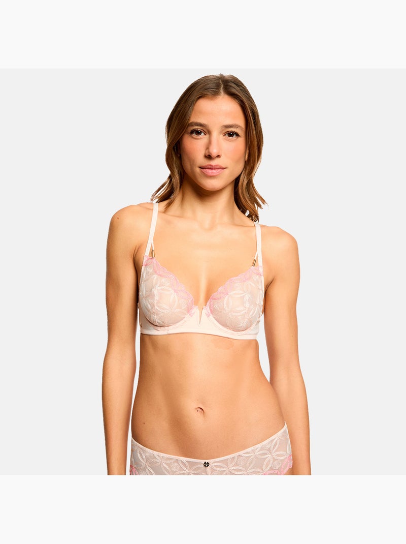 Soutien-gorge armatures ANGIE - Morgan Lingerie Rose - Kiabi