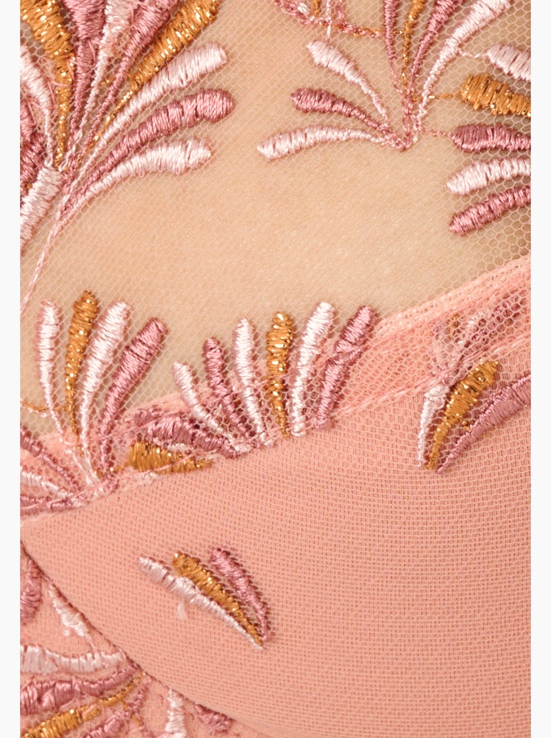 Soutien-gorge armatures brodé BELLA de Damart - Damart Rose - Kiabi