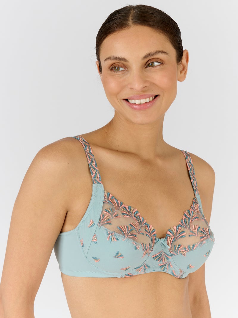 Soutien-gorge armatures brodé BELLA de Damart - Damart Vert - Kiabi