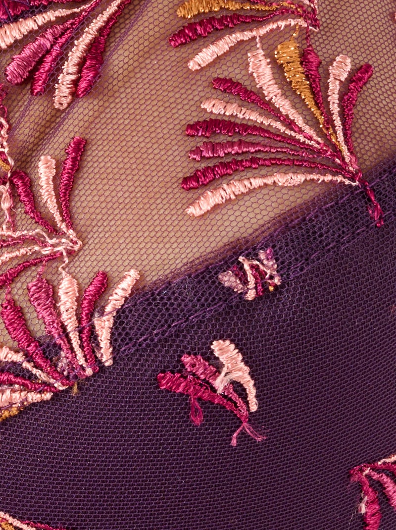 Soutien-gorge armatures brodé BELLA de Damart - Damart Violet - Kiabi