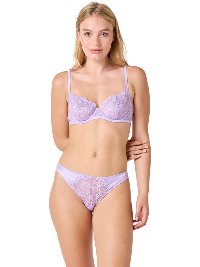 Soutien-gorge armatures CHANSON - Brigitte Bardot Lingerie Violet - Kiabi