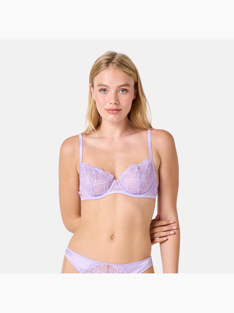 Soutien-gorge armatures CHANSON - Brigitte Bardot Lingerie Violet - Kiabi