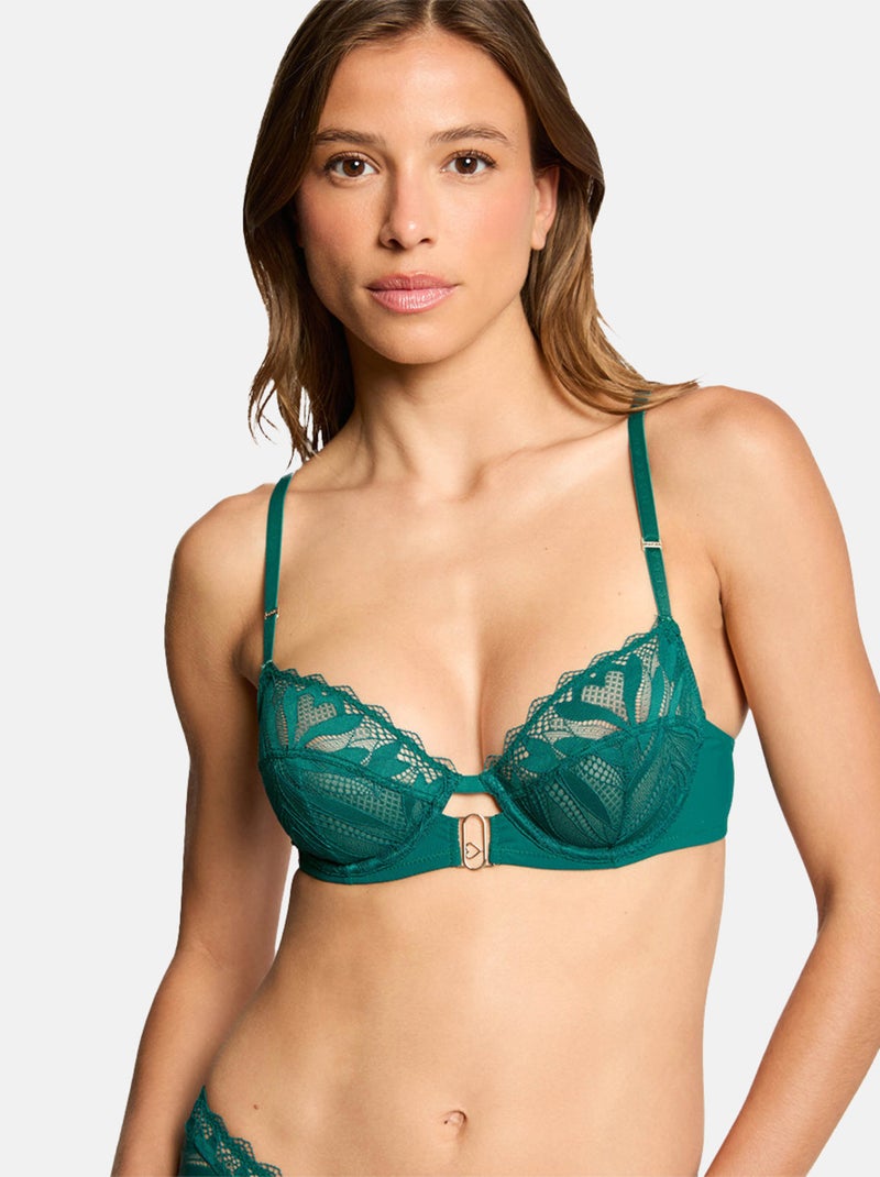 Soutien-gorge armatures CLAUDIA - Morgan Lingerie Vert - Kiabi
