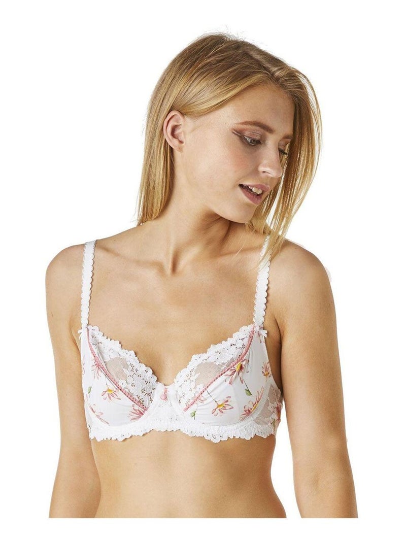 Soutien-gorge armatures EUPHORIE - Brigitte Bardot Lingerie Blanc - Kiabi