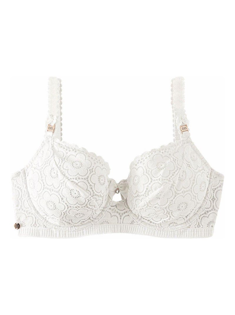 Soutien-gorge armatures grand maintien AFFINITE - Brigitte Bardot Lingerie Blanc - Kiabi