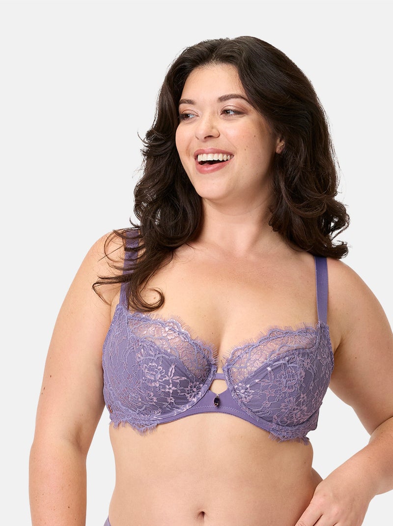 Soutien-gorge armatures grand maintien AROMATIQUE - Brigitte Bardot Lingerie Violet - Kiabi