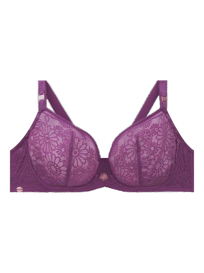 Soutien-gorge armatures grand maintien AZALEE - Brigitte Bardot Lingerie Violet - Kiabi